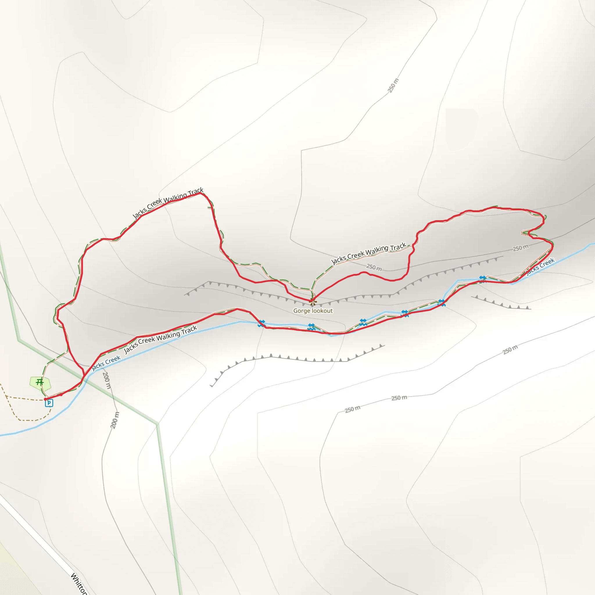 Jacks Creek Track mobile static map