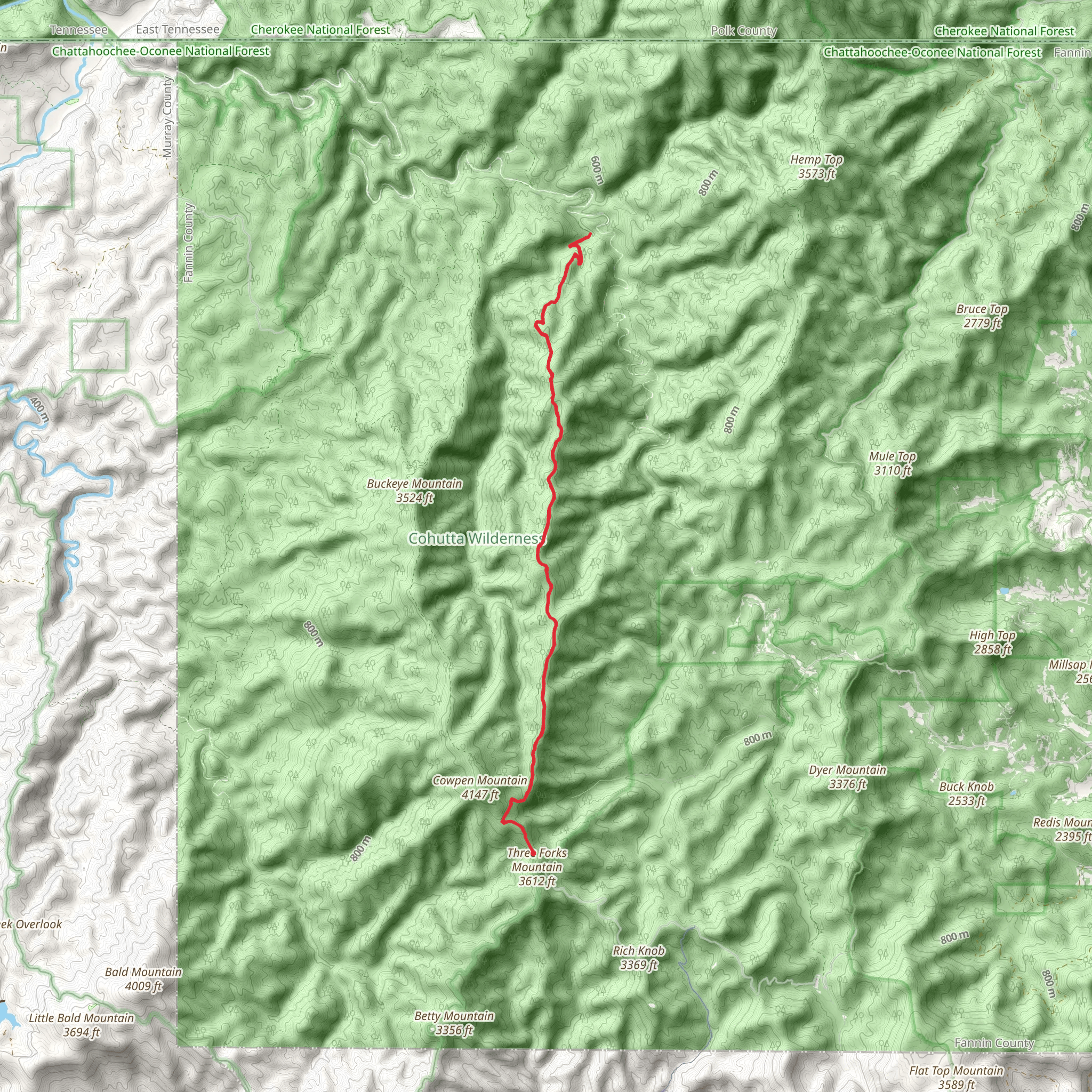 Rough Ridge - East Cowpen mobile static map