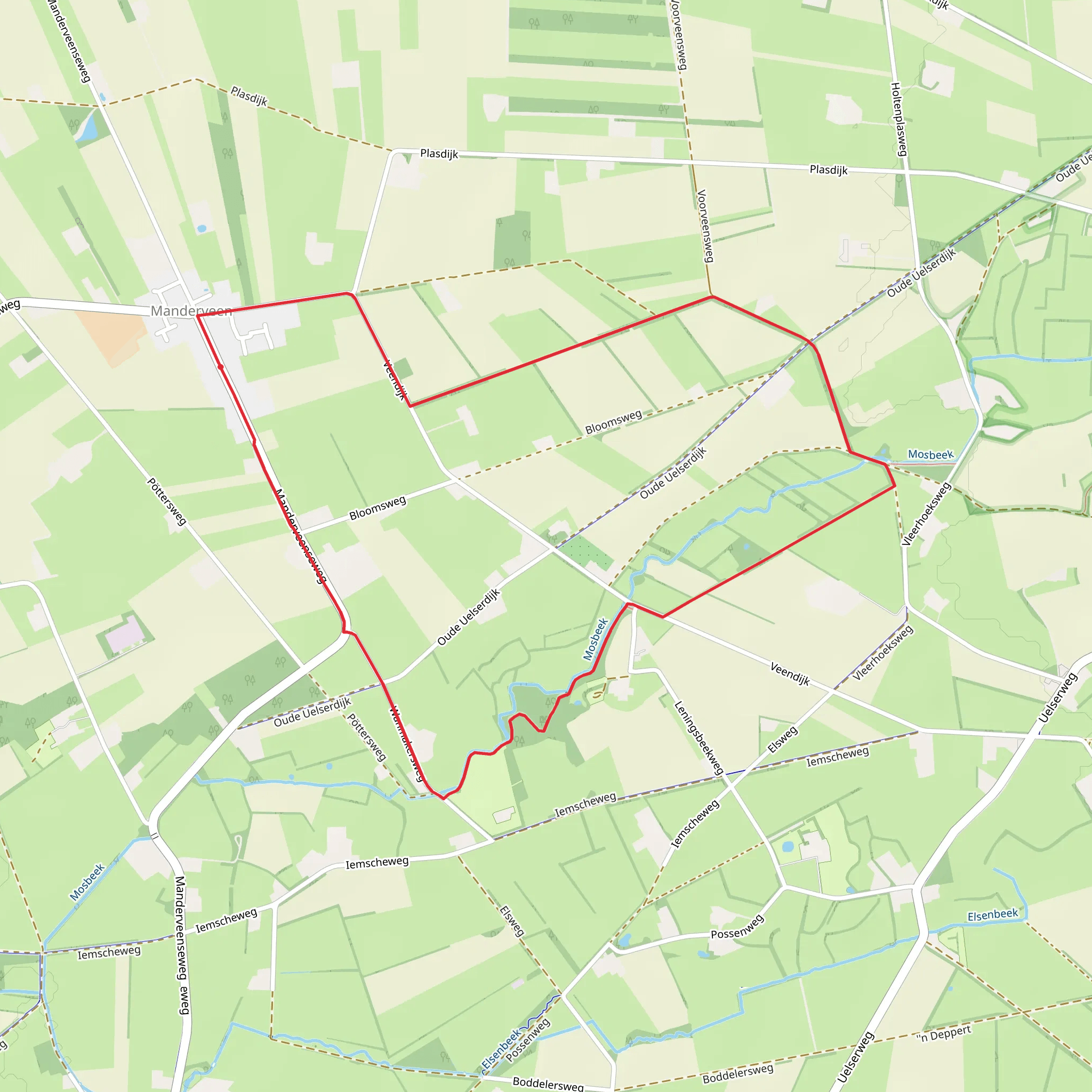 Manderveen Loop mobile static map