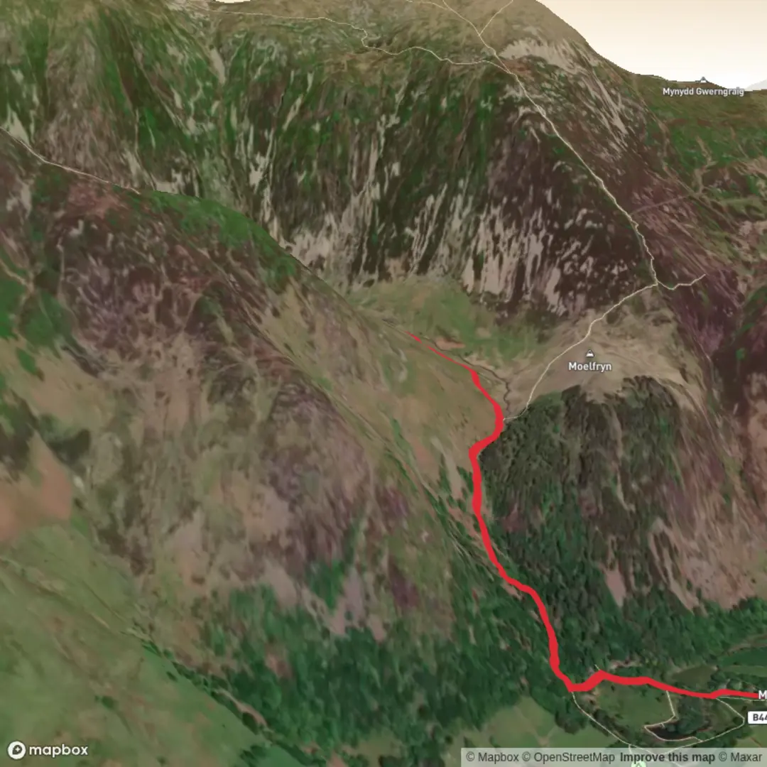 An image depicting the trail Eryri National Park - May 27 and its surrounding area.