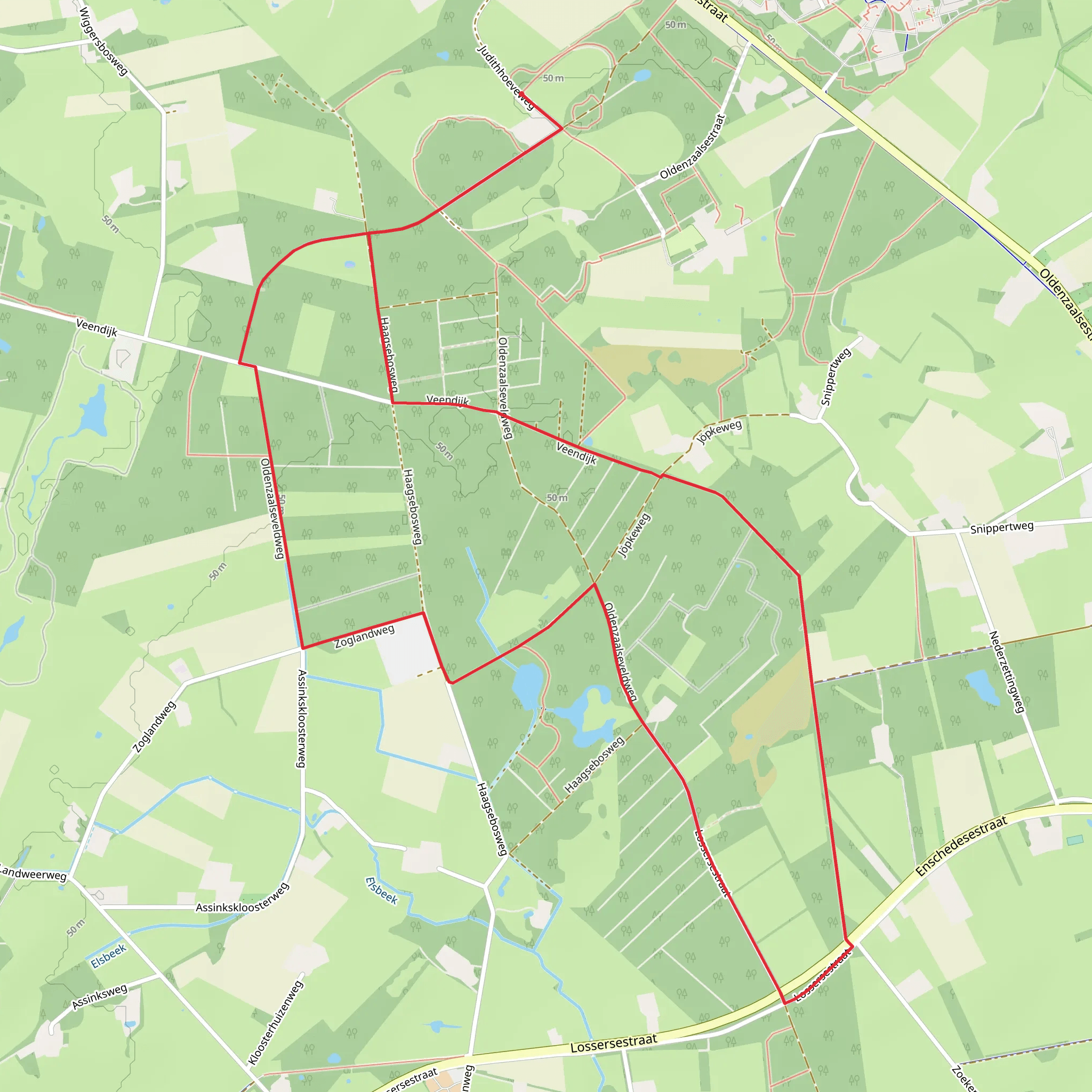 Noaberpad and Hillingenpad Loop mobile static map