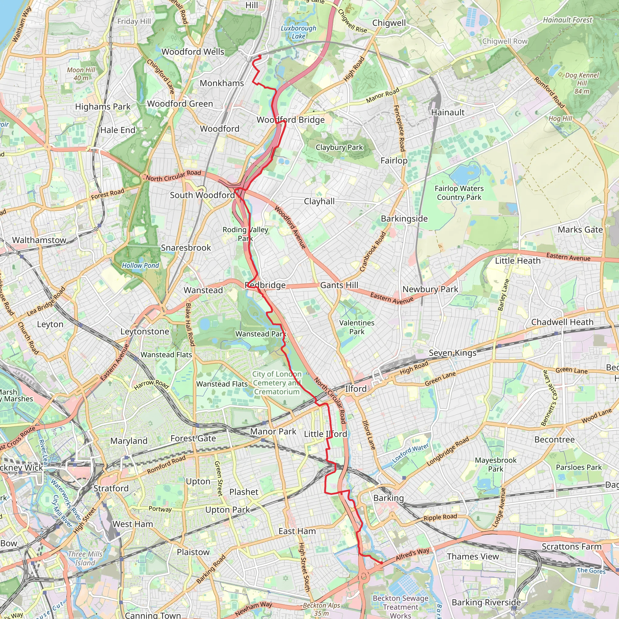 Roding Valley to Barking Walk | London | England