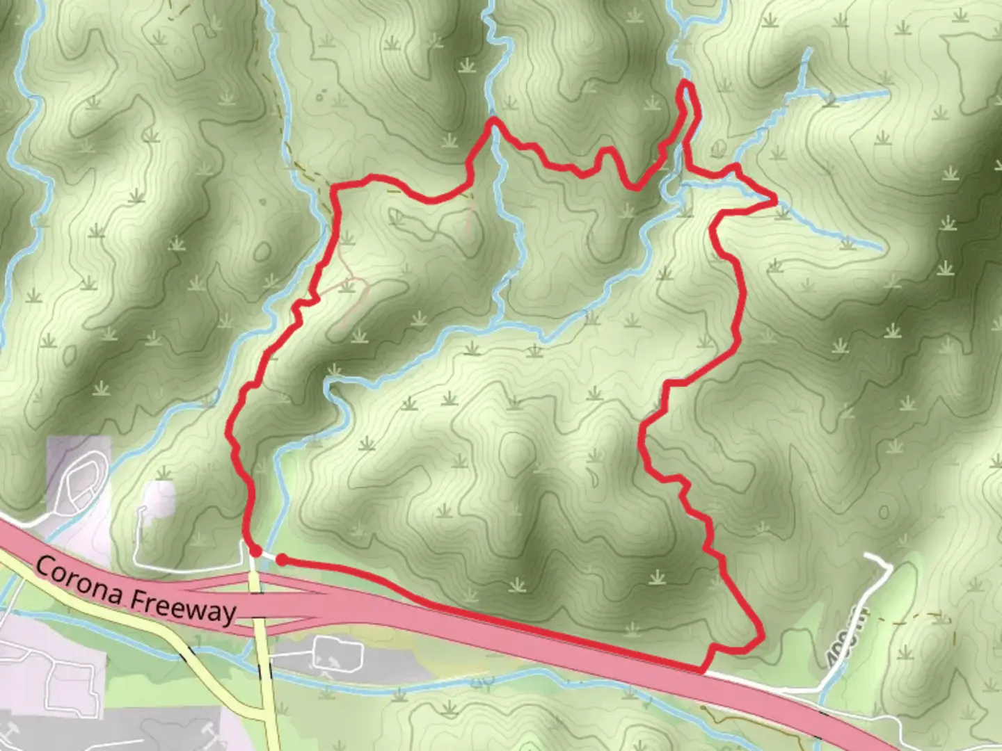 An image depicting the trail Big Canyon and Alberhill Canyon Loop and its surrounding area.