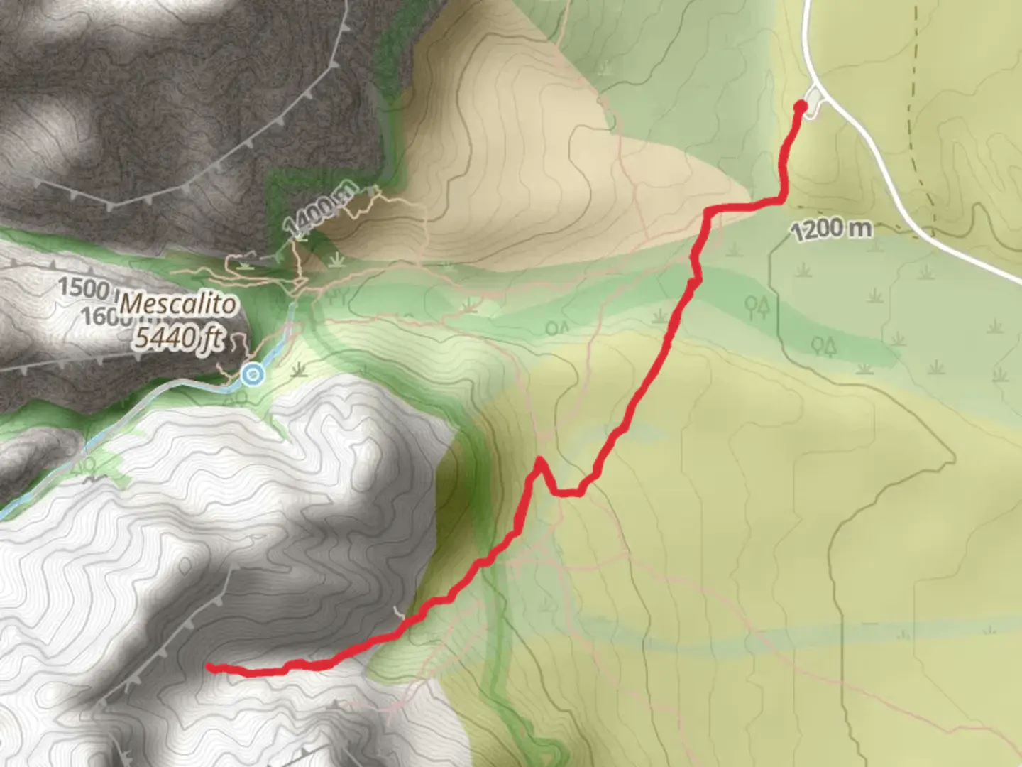 An image depicting the trail Pine Creek Trail Out and Back and its surrounding area.