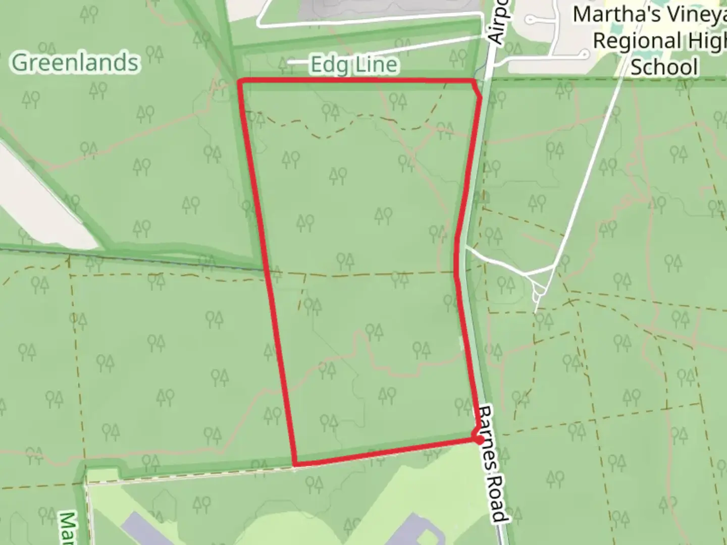 An image depicting the trail Manuel F Correllus State Forest Loop and its surrounding area.