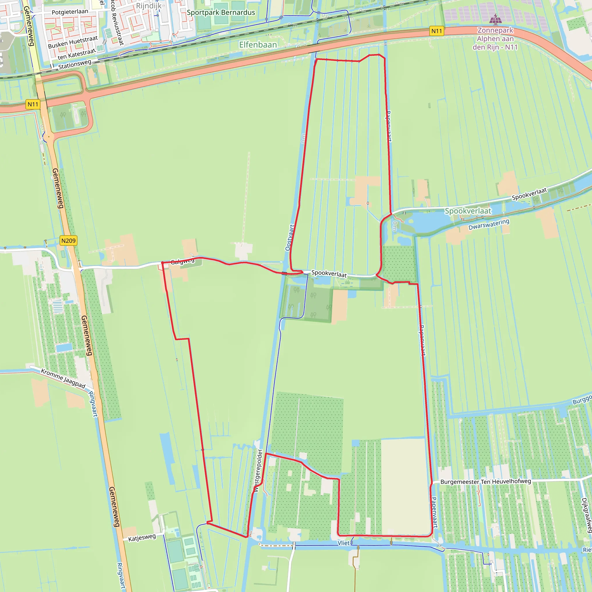 Oostvaart Route mobile static map