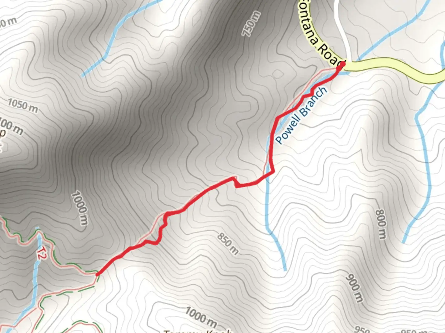 An image depicting the trail Cable Gap Trail and its surrounding area.