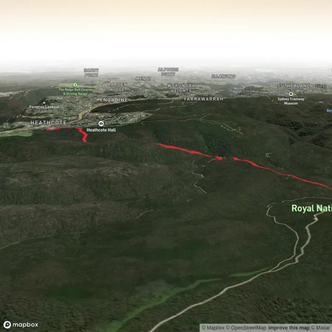 An image depicting the trail Hike from Royal National Park - Crystal Pool and its surrounding area.