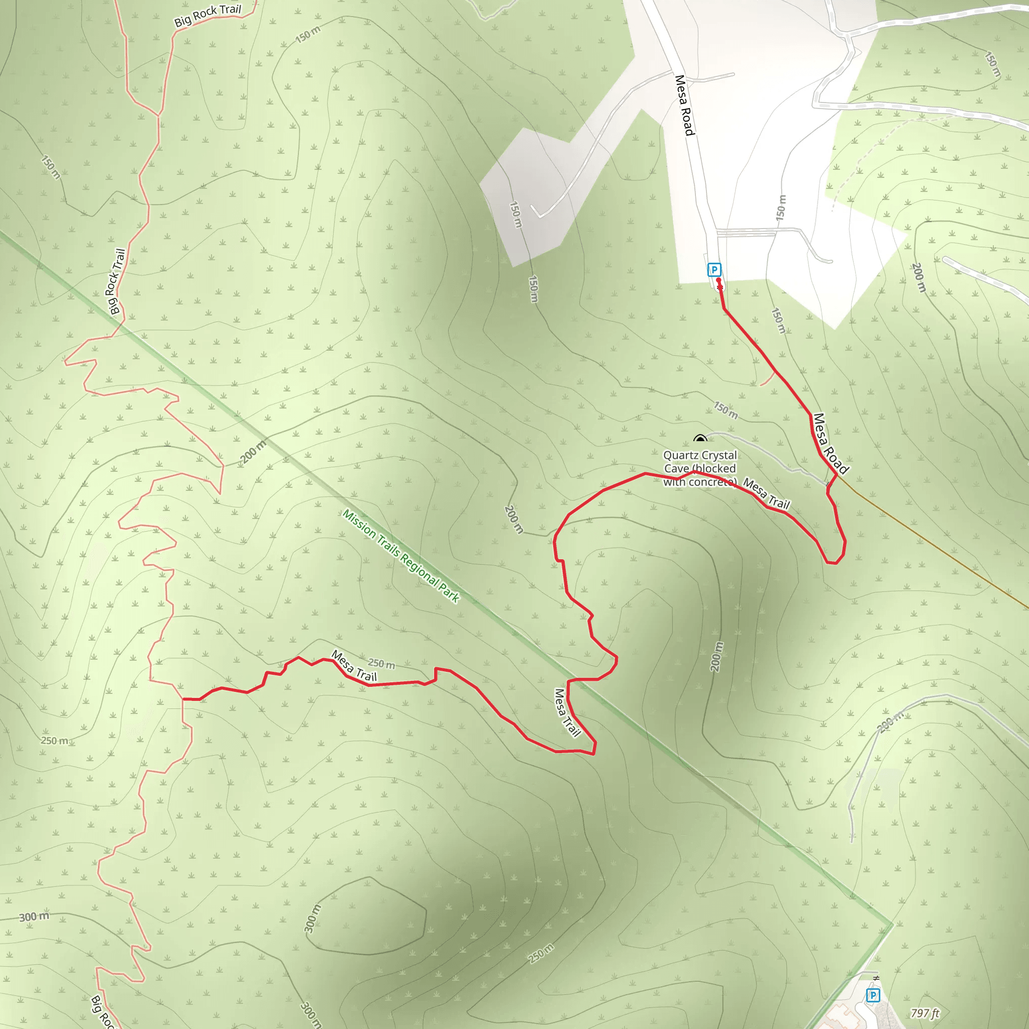 Mesa Trail mobile static map