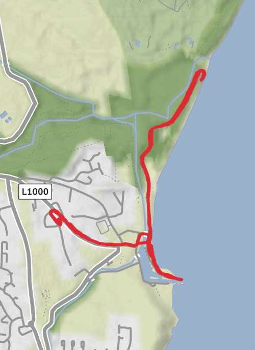Hike from Courtown mobile static map