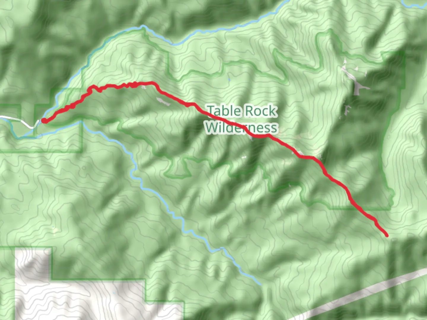 An image depicting the trail High Ridge Trail Out and Back and its surrounding area.