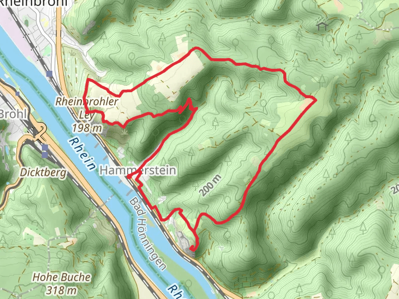 Burgruine Hammerstein, Magdalenenhof and Rheinbrohler Ley Loop
