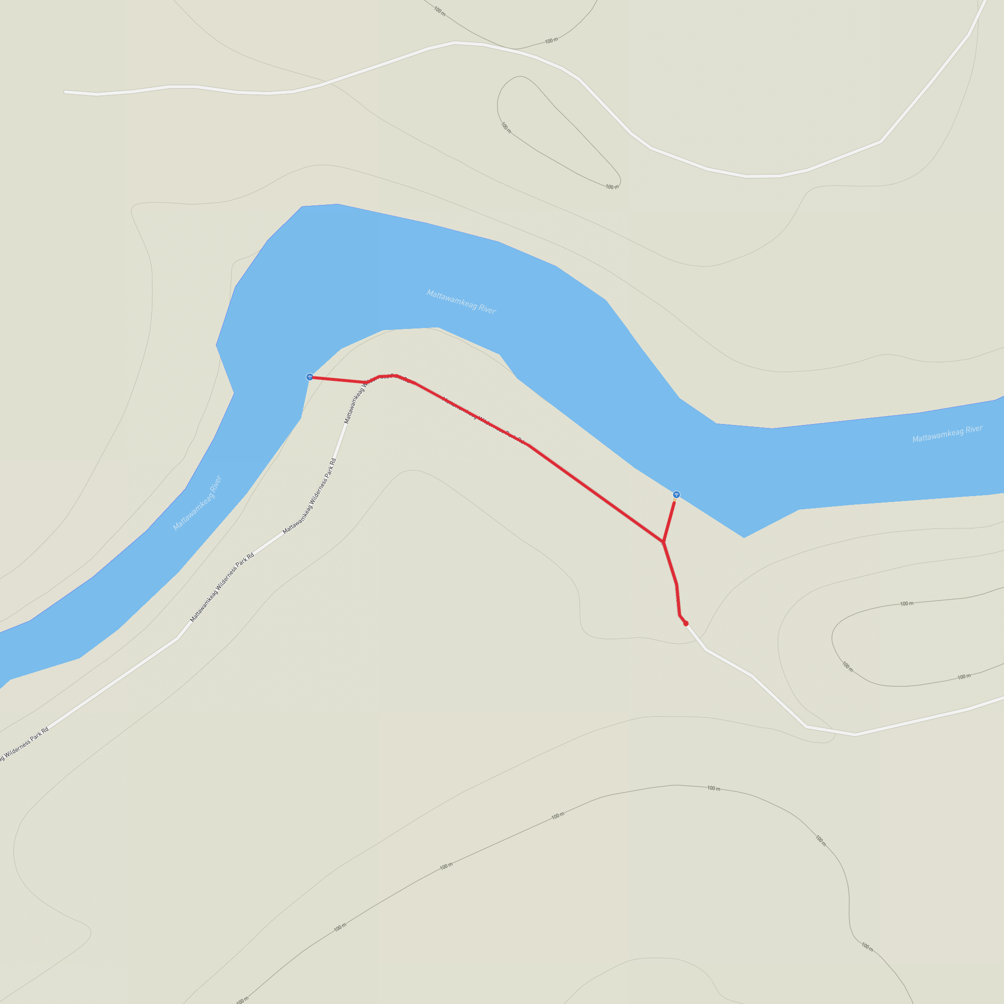 Gordon Falls and Mattawamkeag River mobile static map