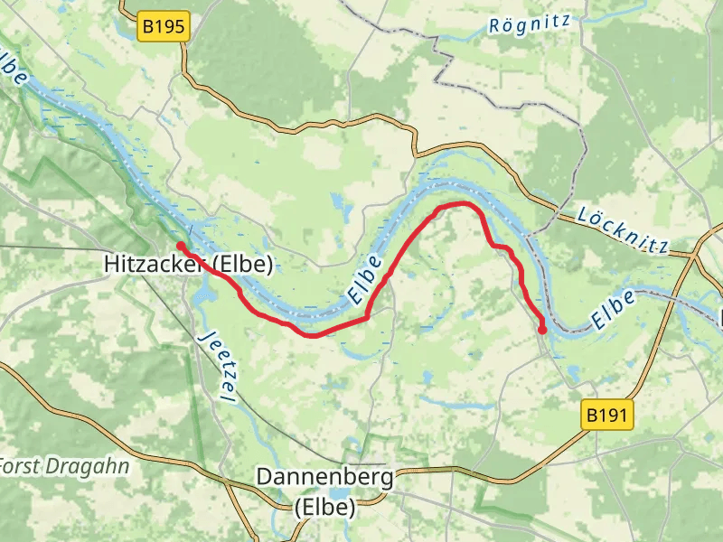 Damnatz to Hitzacker Walk via Elbe