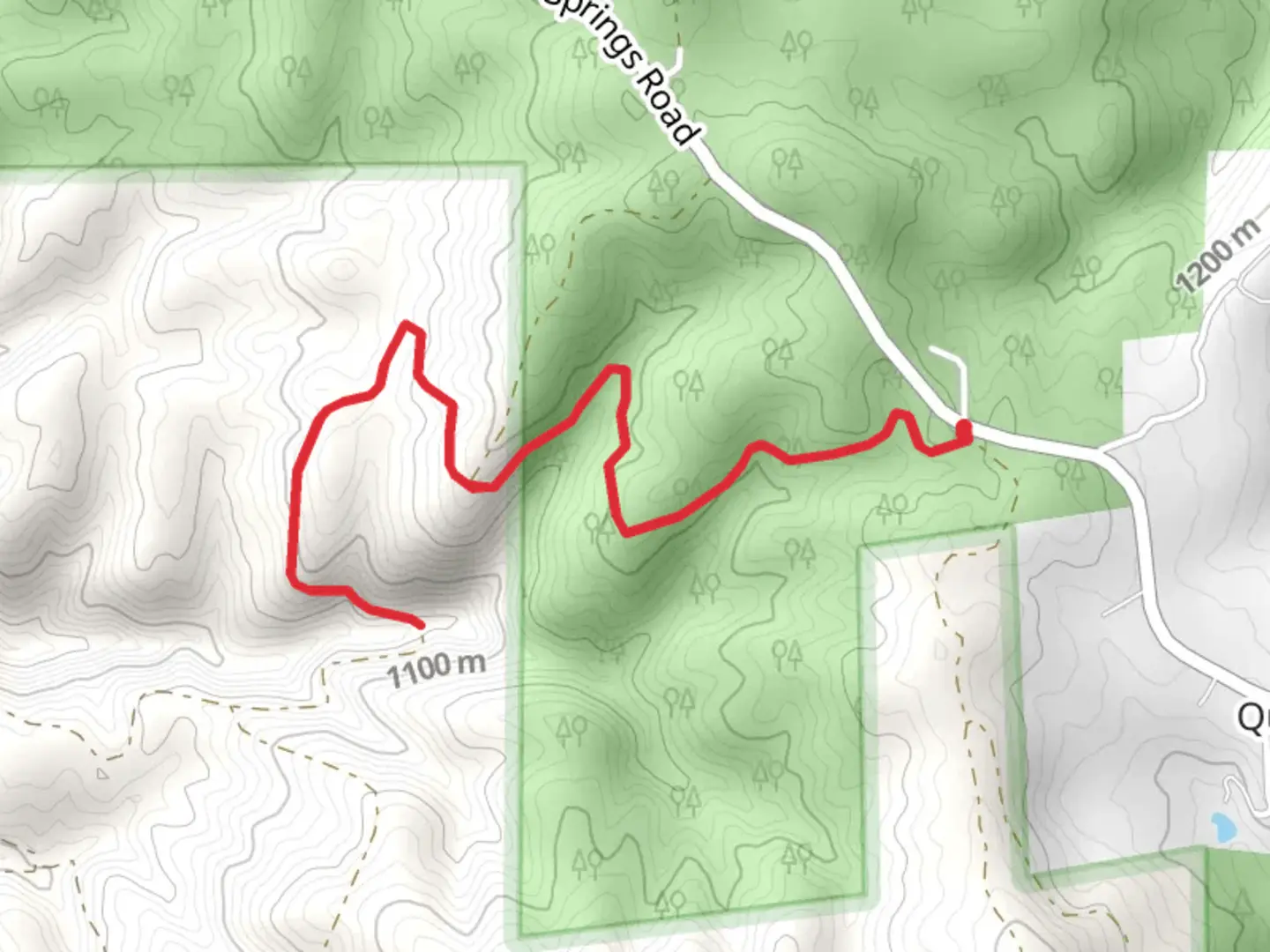 An image depicting the trail Wentworth Springs Road and its surrounding area.
