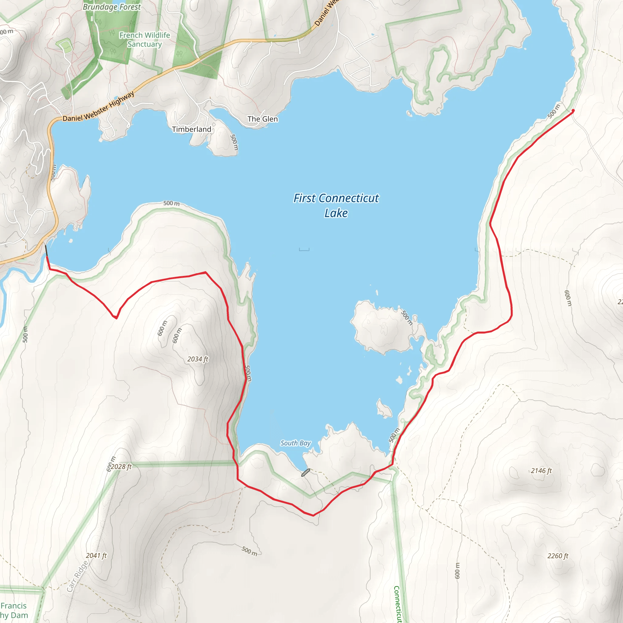 Connecticut River - First Connecticut Lake mobile static map
