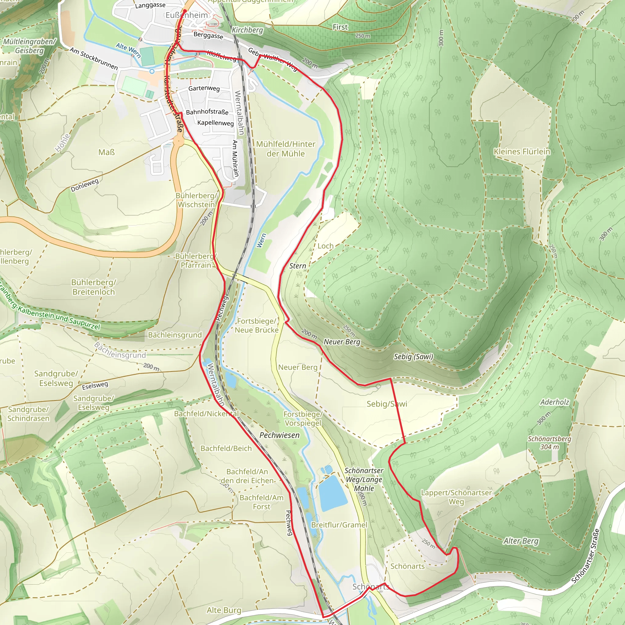 Klöffelweg and Pechweg Loop mobile static map