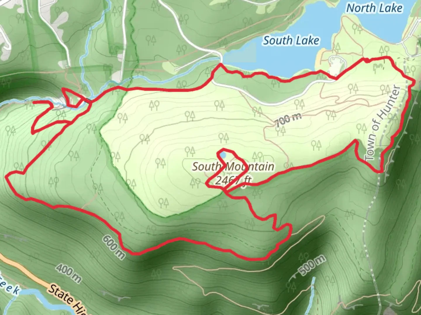 An image depicting the trail South Mountain via Escarpment Trail Loop and its surrounding area.