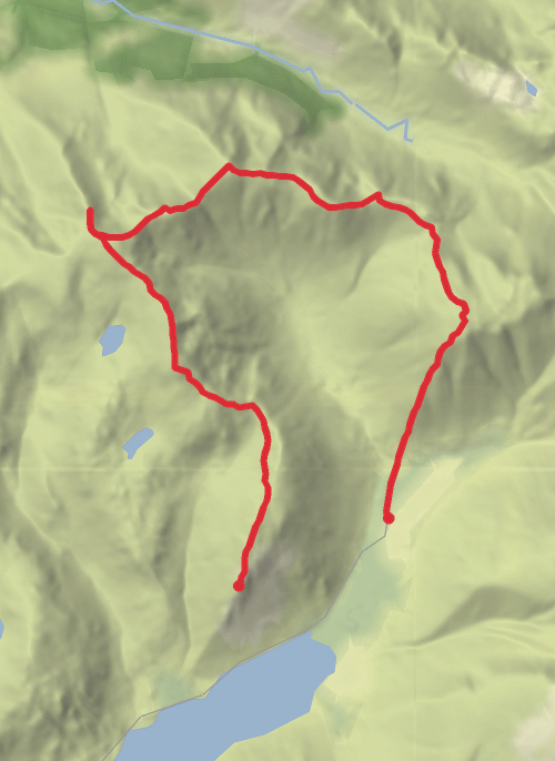 Kirk, LookingStead, Pillar, Black Crag, Steeple, Scoat, Red Pike, Yewbarrow mobile static map
