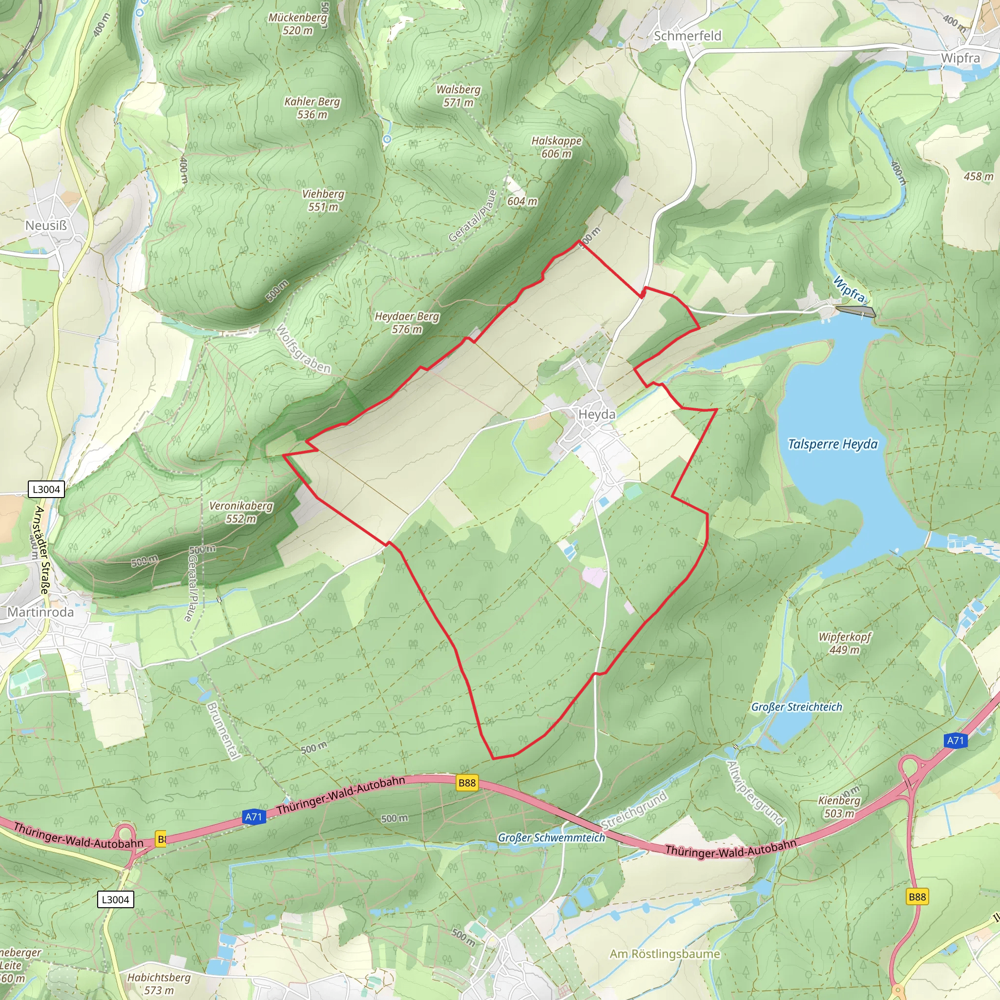 Rund um Heyda mobile static map