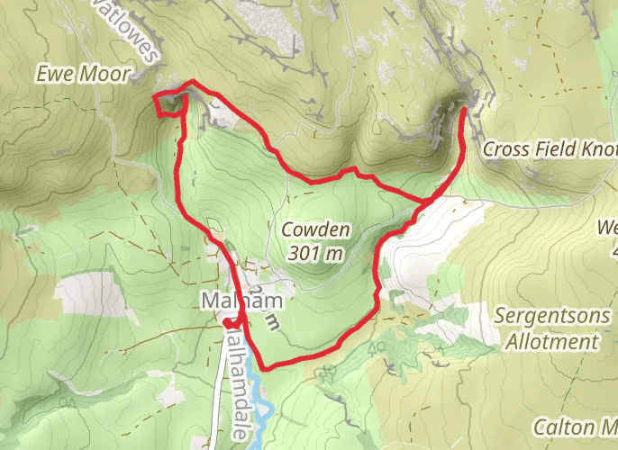 Malham cove, Gordale scar & Janets foss mobile static map