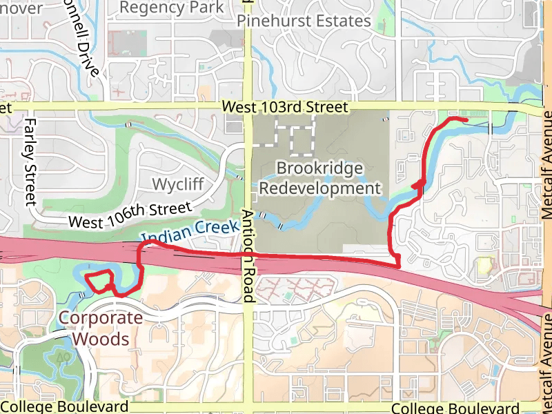 Indian Creek Trail from Corporate Woods Founder's Park