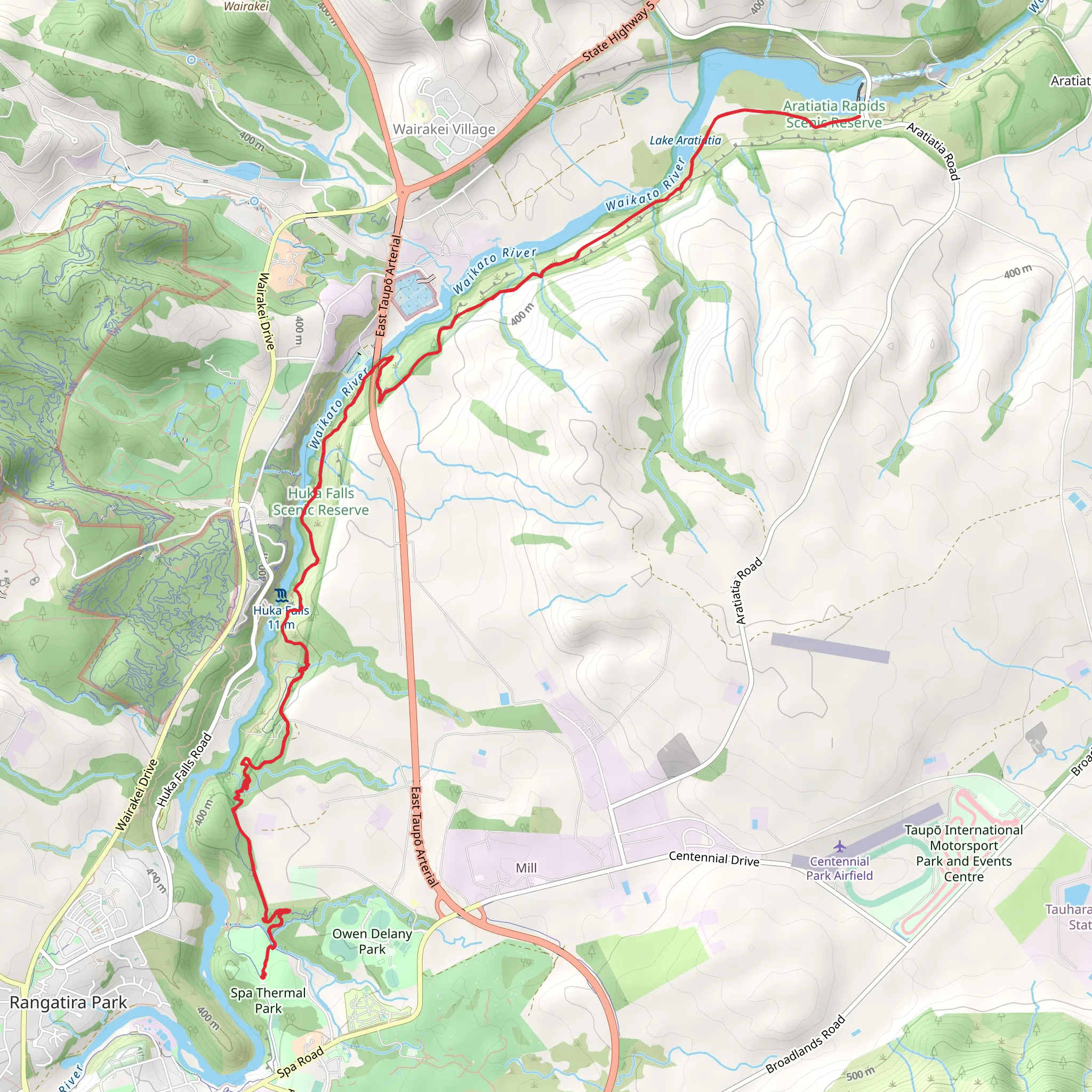 Aratiatia Walkway mobile static map