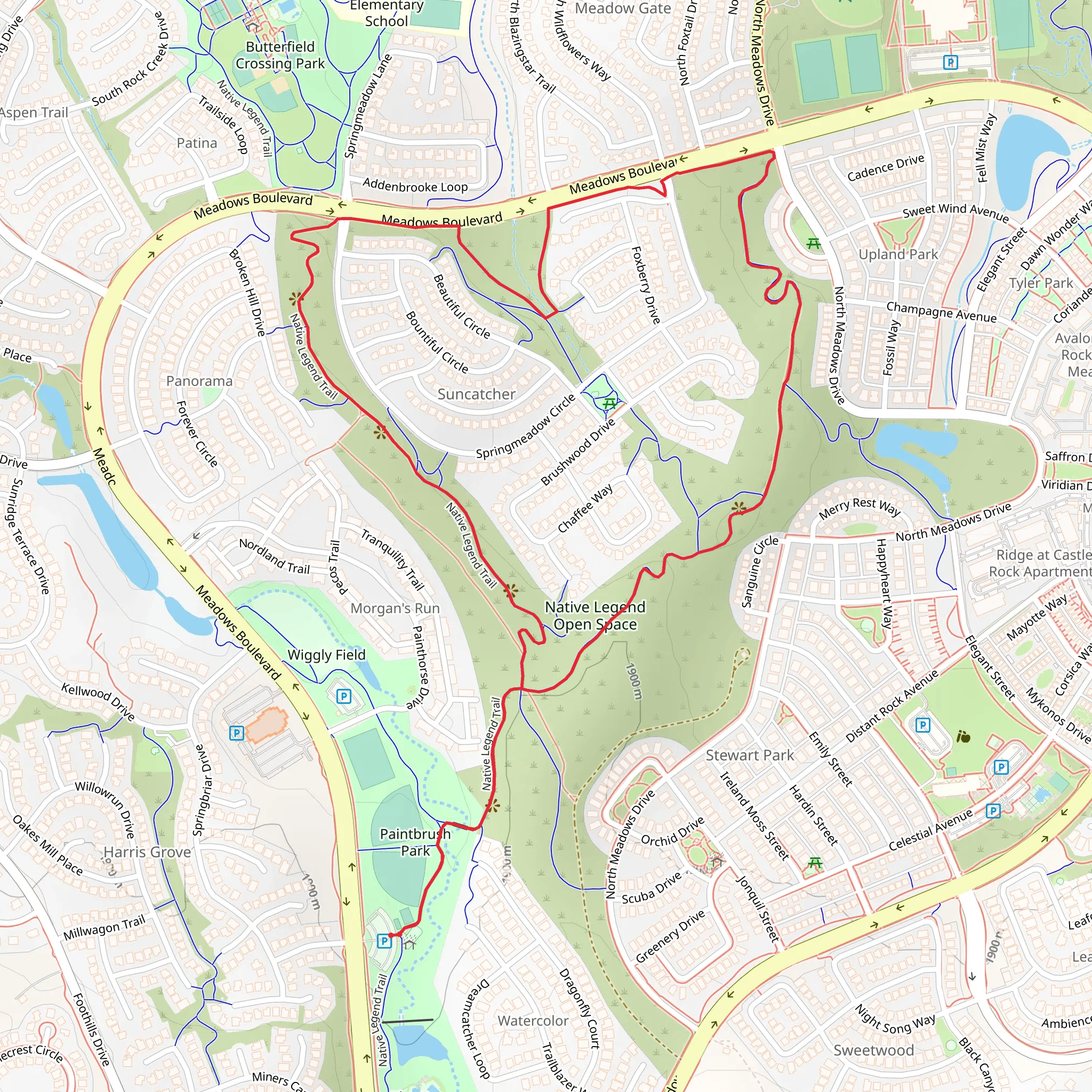 Native Legend Loop Trail mobile static map