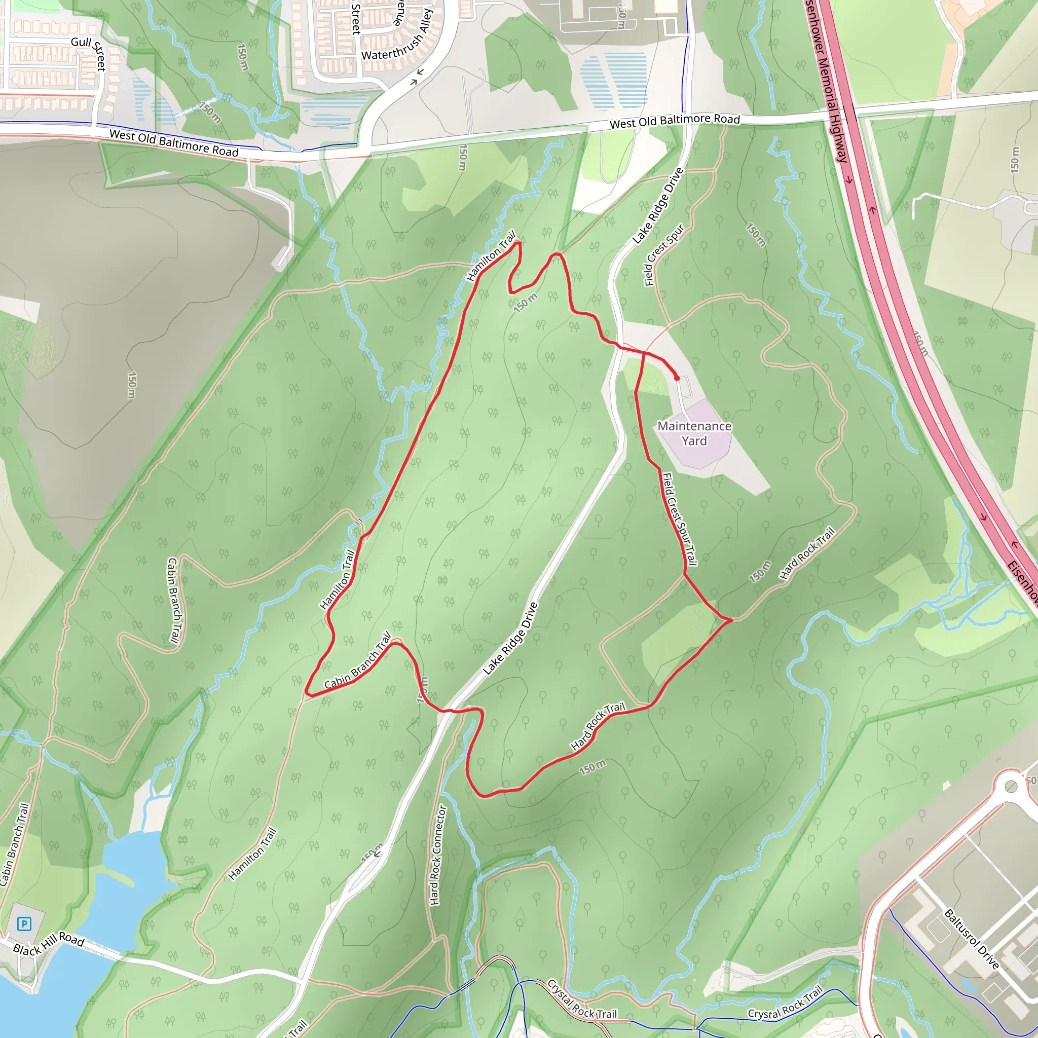 Hamilton and Hard Rock Loop Trail mobile static map