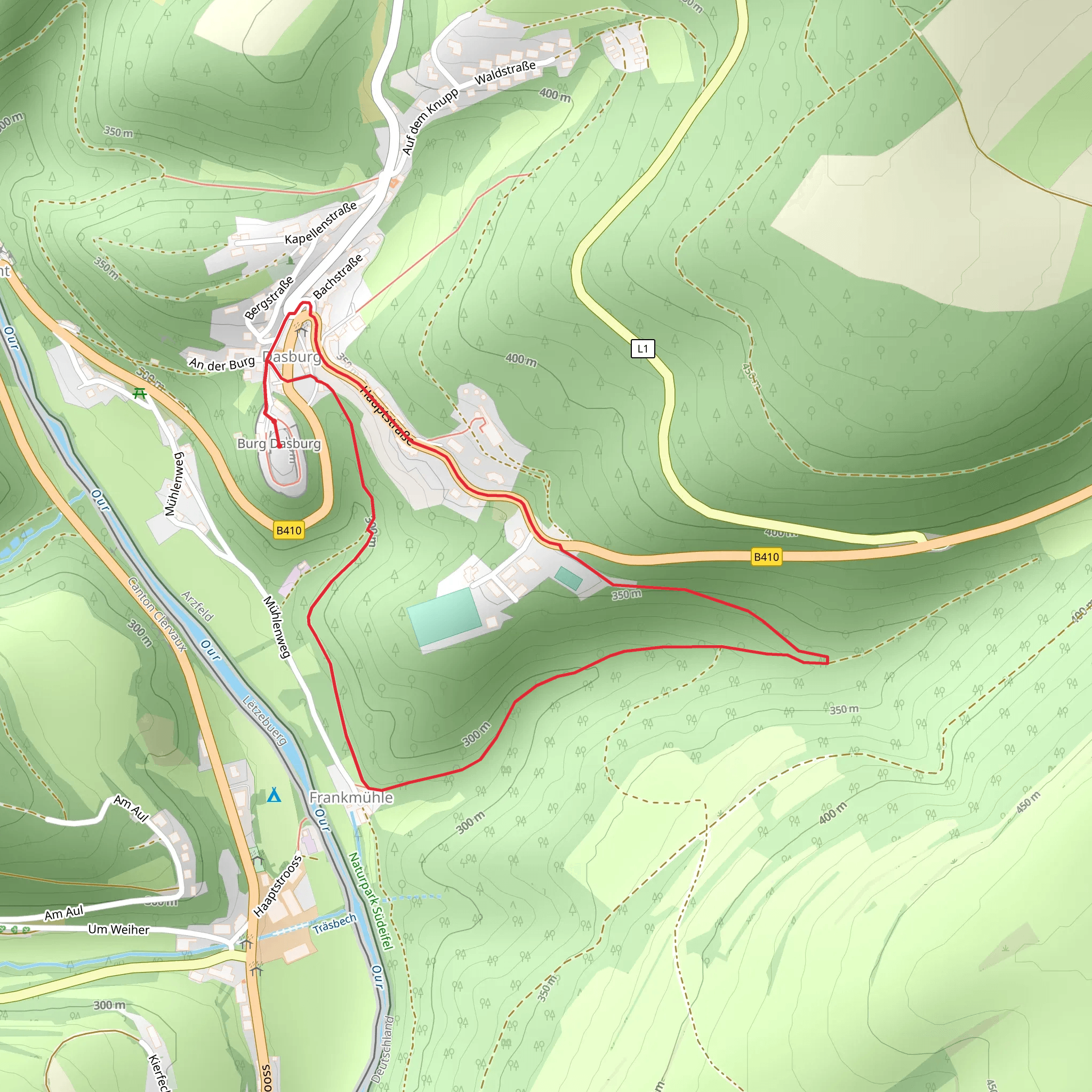Burg Dasburg Loop mobile static map