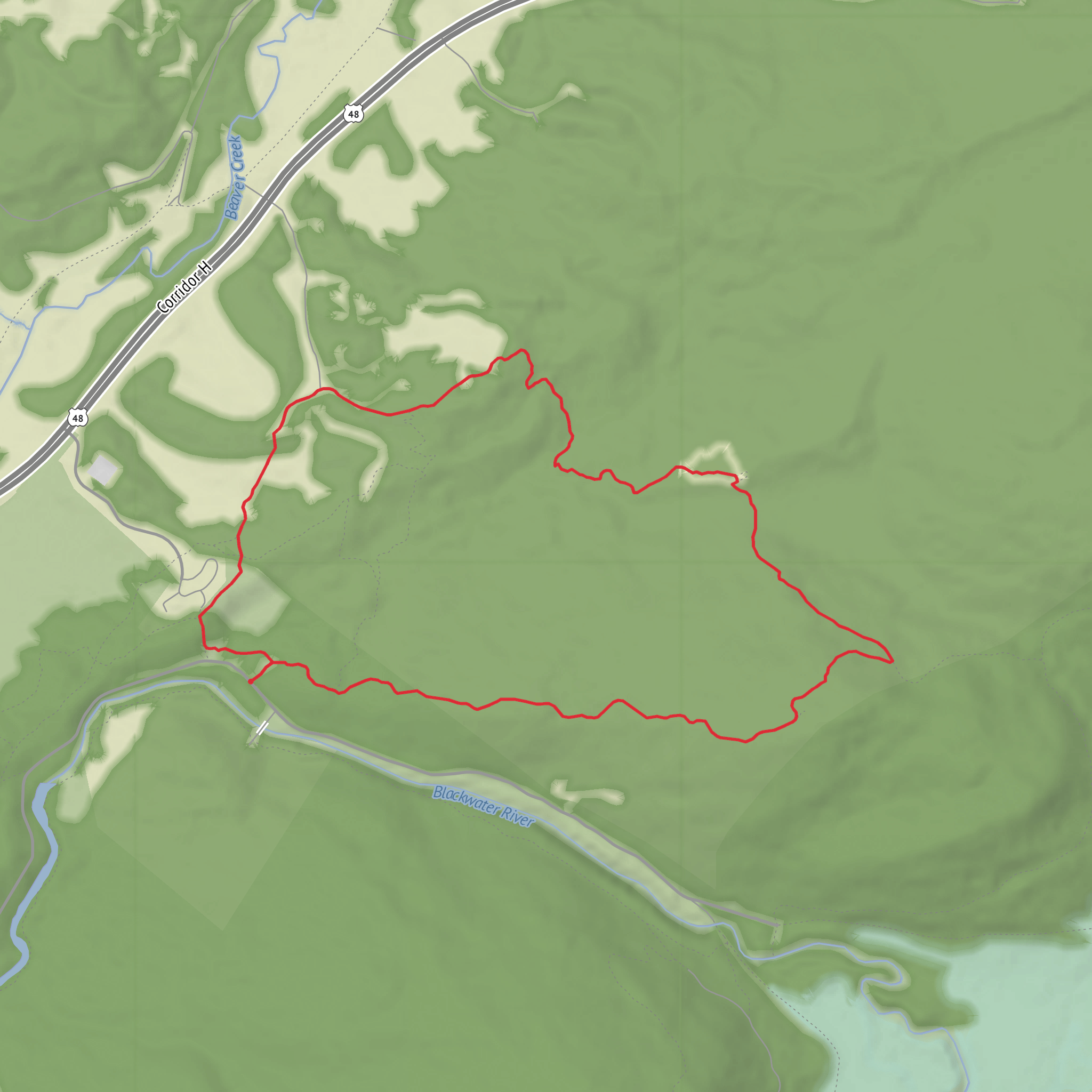 Hoodoo and Moon Rocks Trail mobile static map