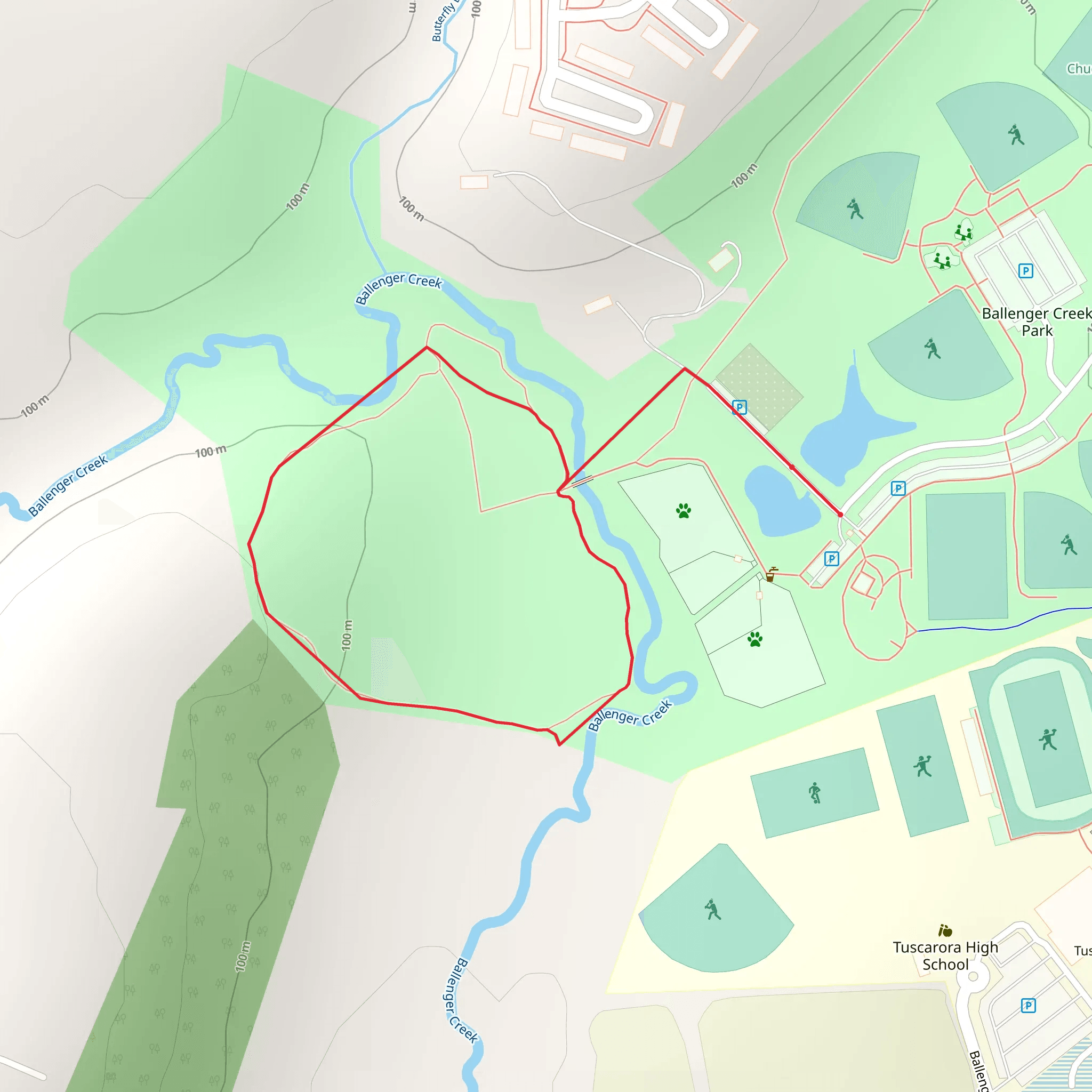 Ballenger Creek Park Loop - West mobile static map