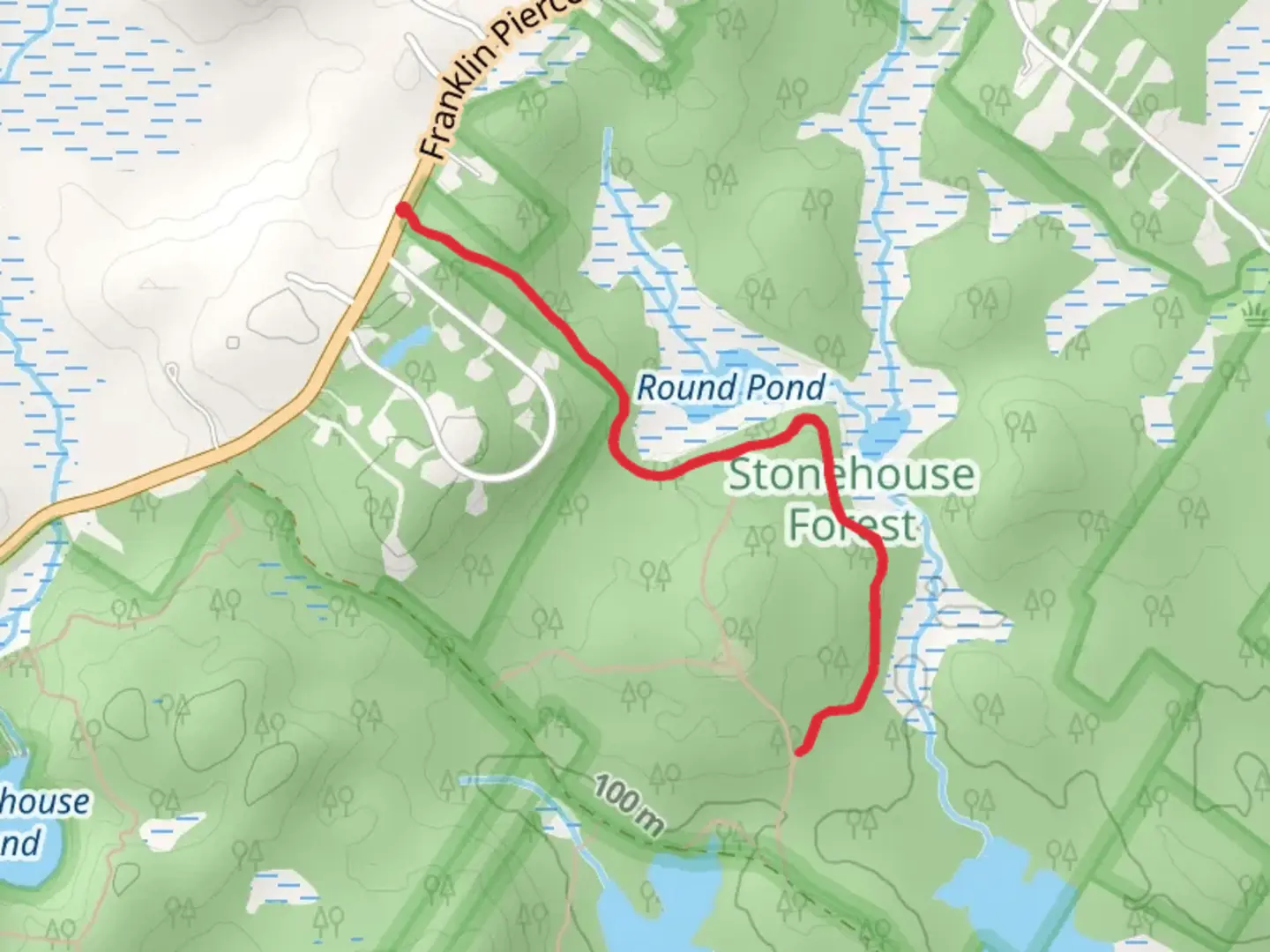 An image depicting the trail Marison Trail and Bog Trail and its surrounding area.