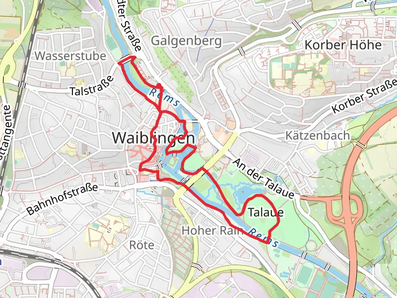 Rems and Talauesee via Talauekunst Weg