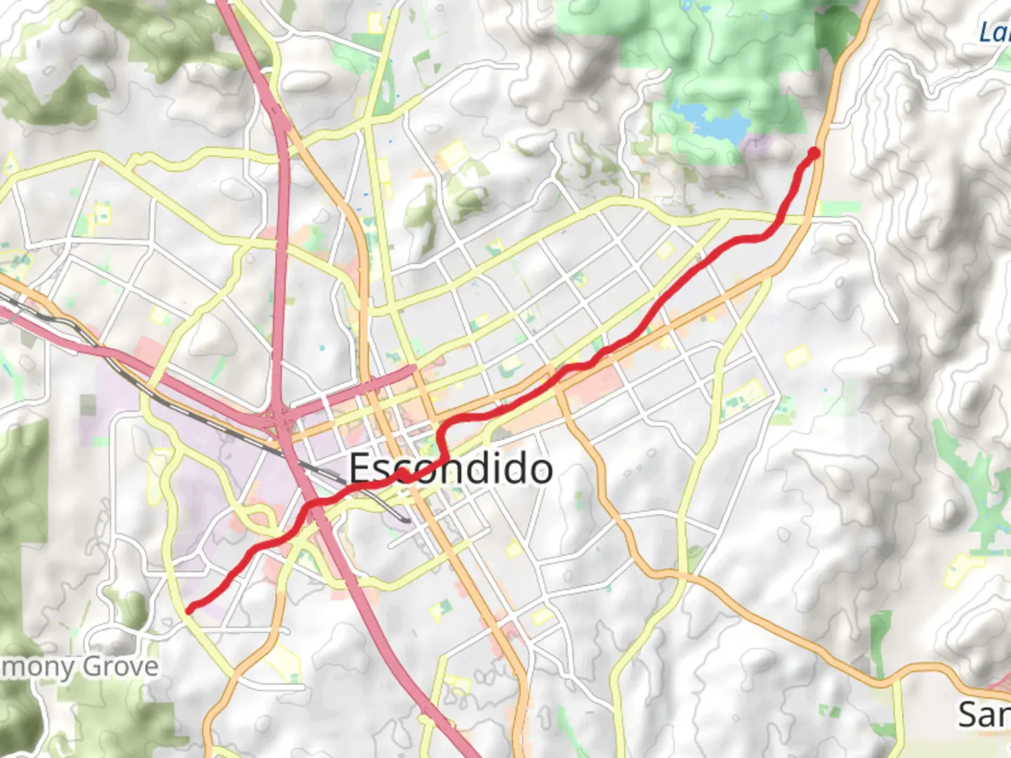 An image depicting the trail Escondido Creek Trail and its surrounding area.