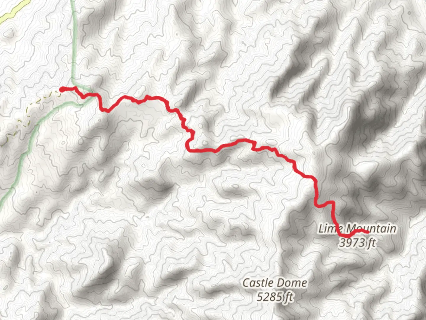 An image depicting the trail Lime Mountain via Reavis Ranch Trail and its surrounding area.