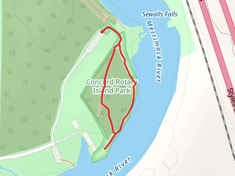 Walk along Merrimack River from Second Street