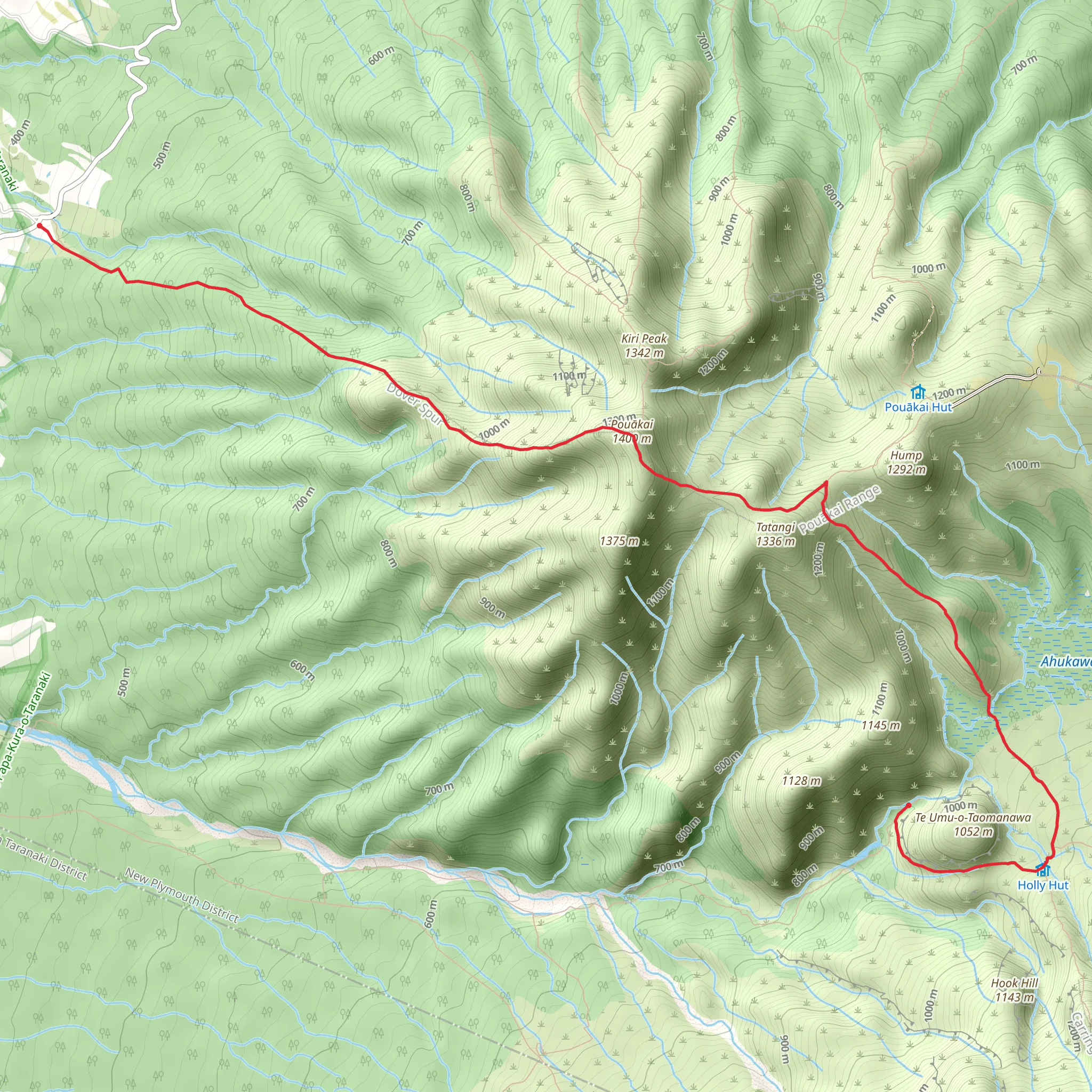 The Dome via Dover Track and Bells Falls Track mobile static map