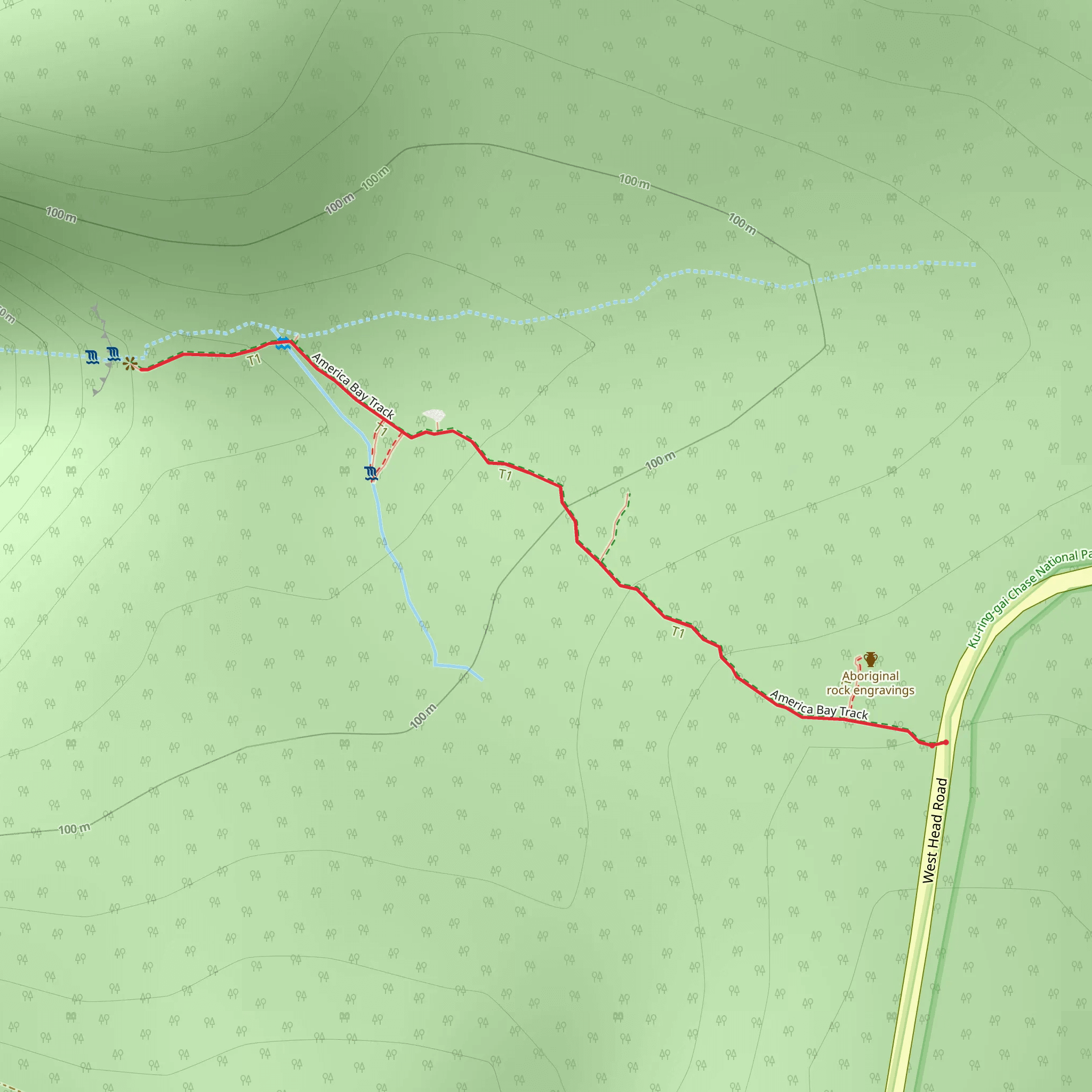 America Bay Track mobile static map