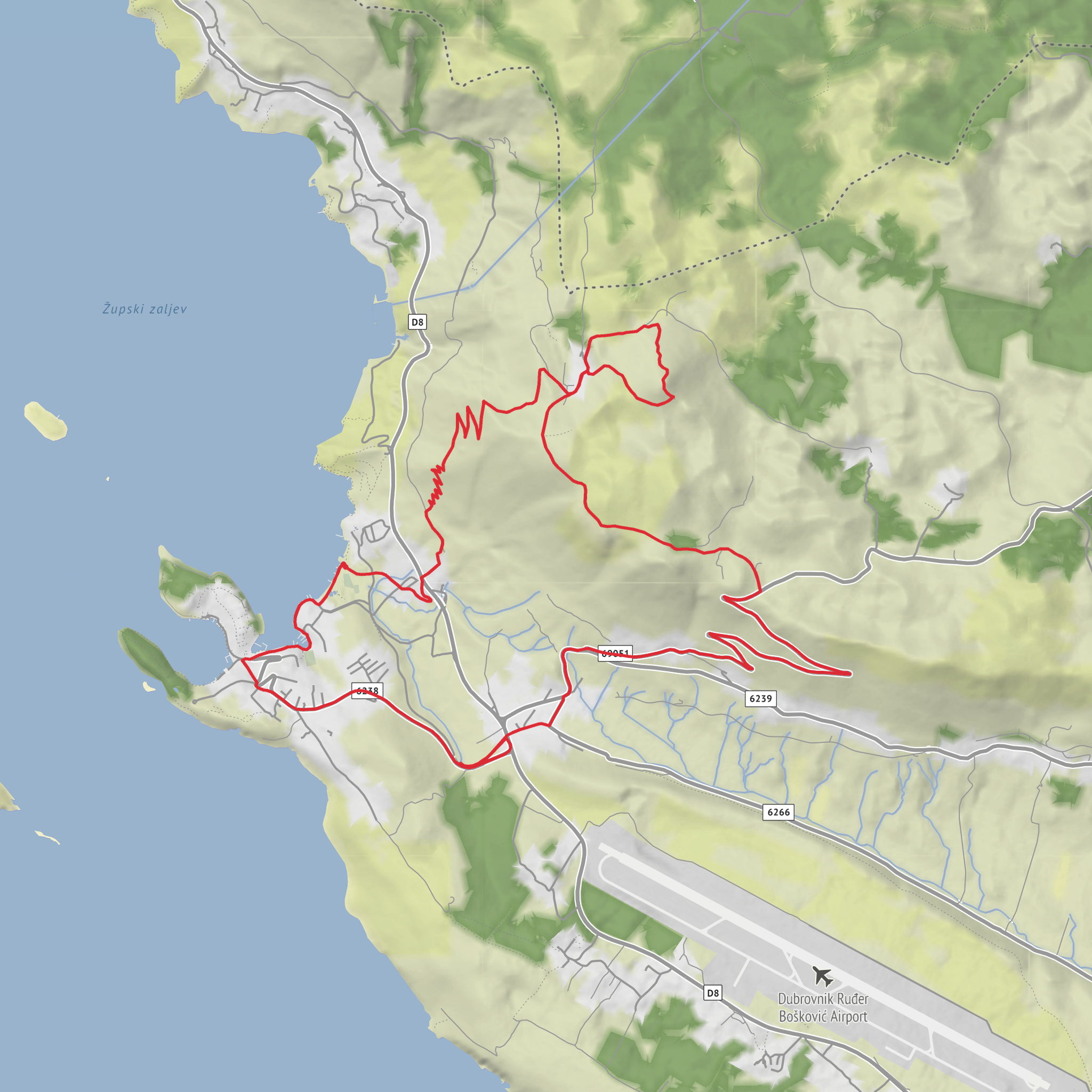 Stražišče, Kozja Glavica and Cavtat Loop mobile static map