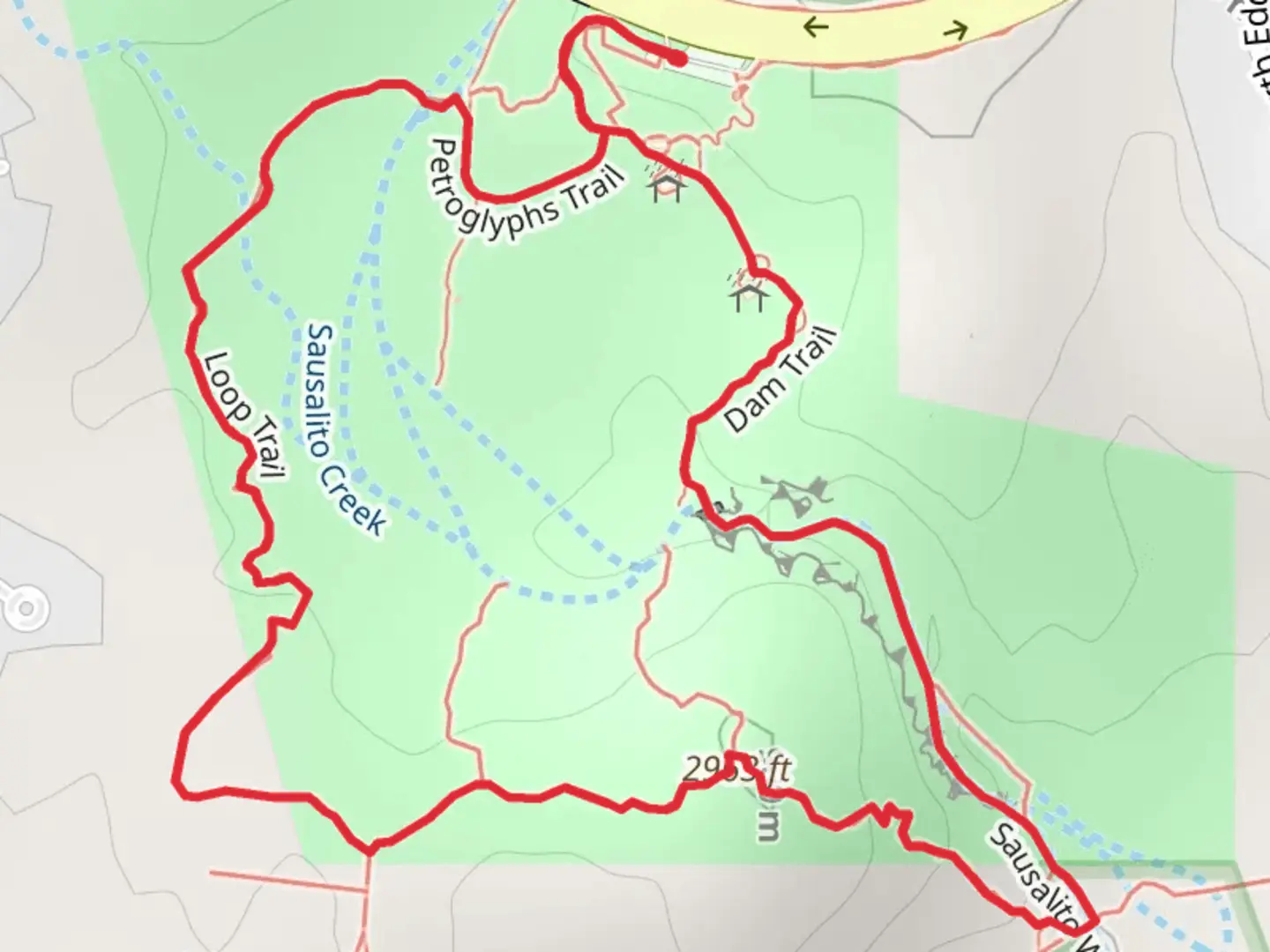 An image depicting the trail Honeybee Canyon Park Loop Trail and its surrounding area.