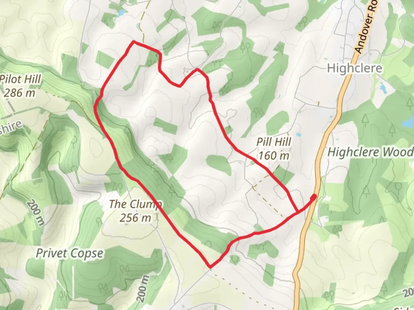 An image depicting the trail Buckhanger Copse Loop from Hollington Cross and its surrounding area.