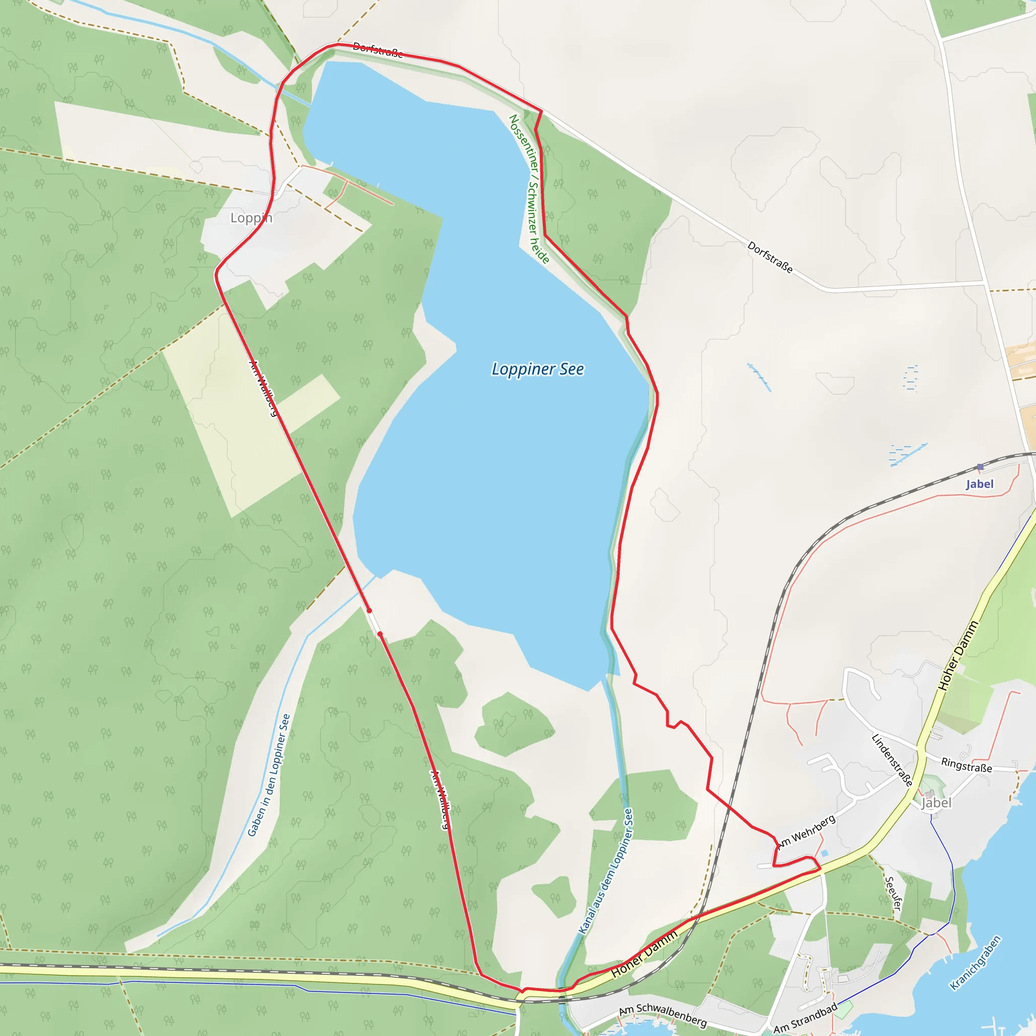 Loppiner See Loop mobile static map