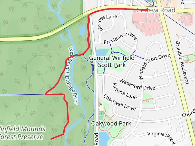 Winfield Mounds and Illinois Prairie Path Geneva Spur