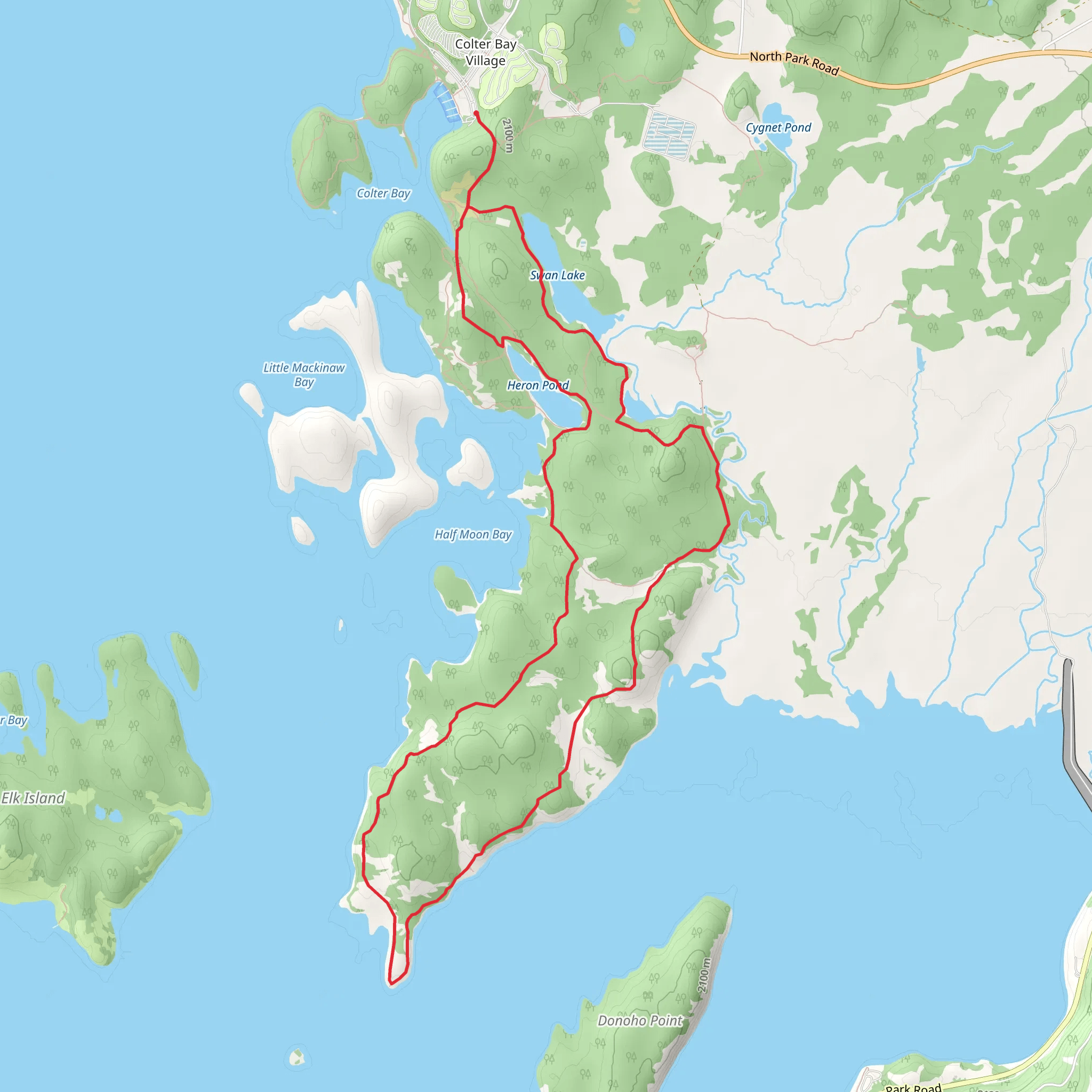 Hermitage Point Loop Trail mobile static map