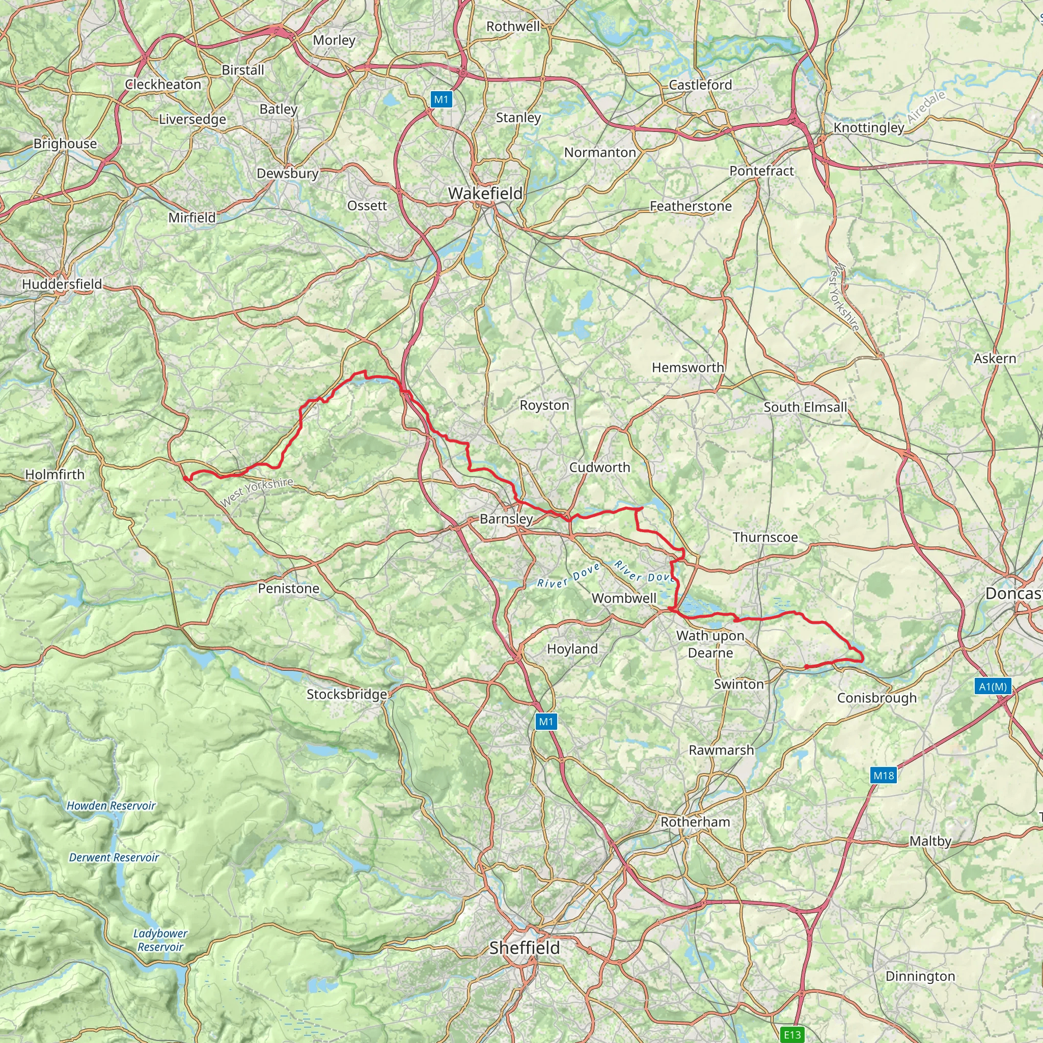 Dearne Way mobile static map