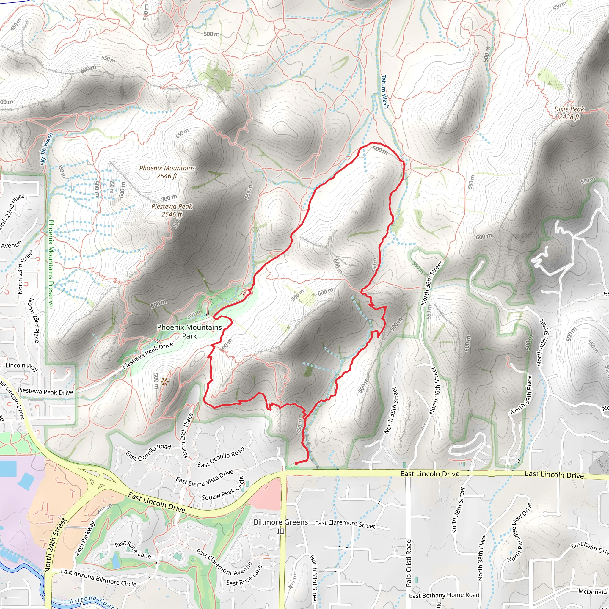 Quartz Ridge and Nature Loop Trail mobile static map