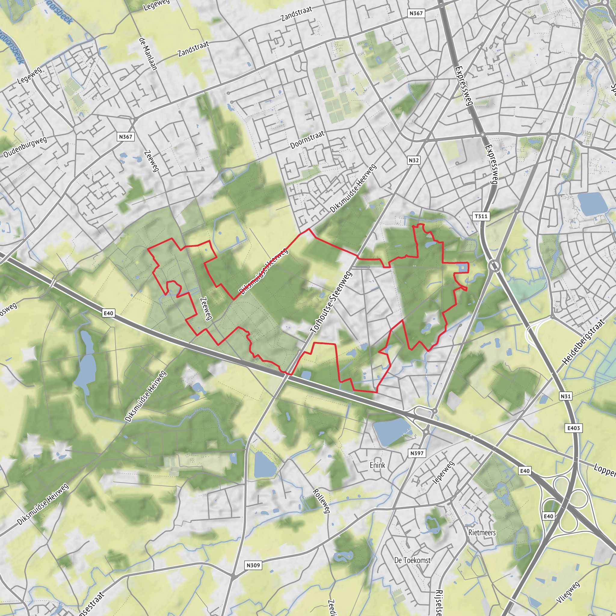 Driekastelen Route mobile static map