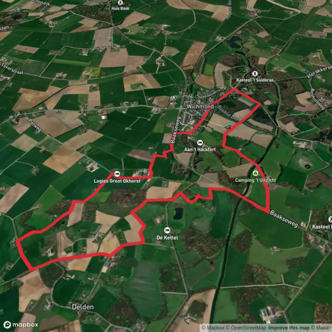An image depicting the trail Ockhorst Route and its surrounding area.