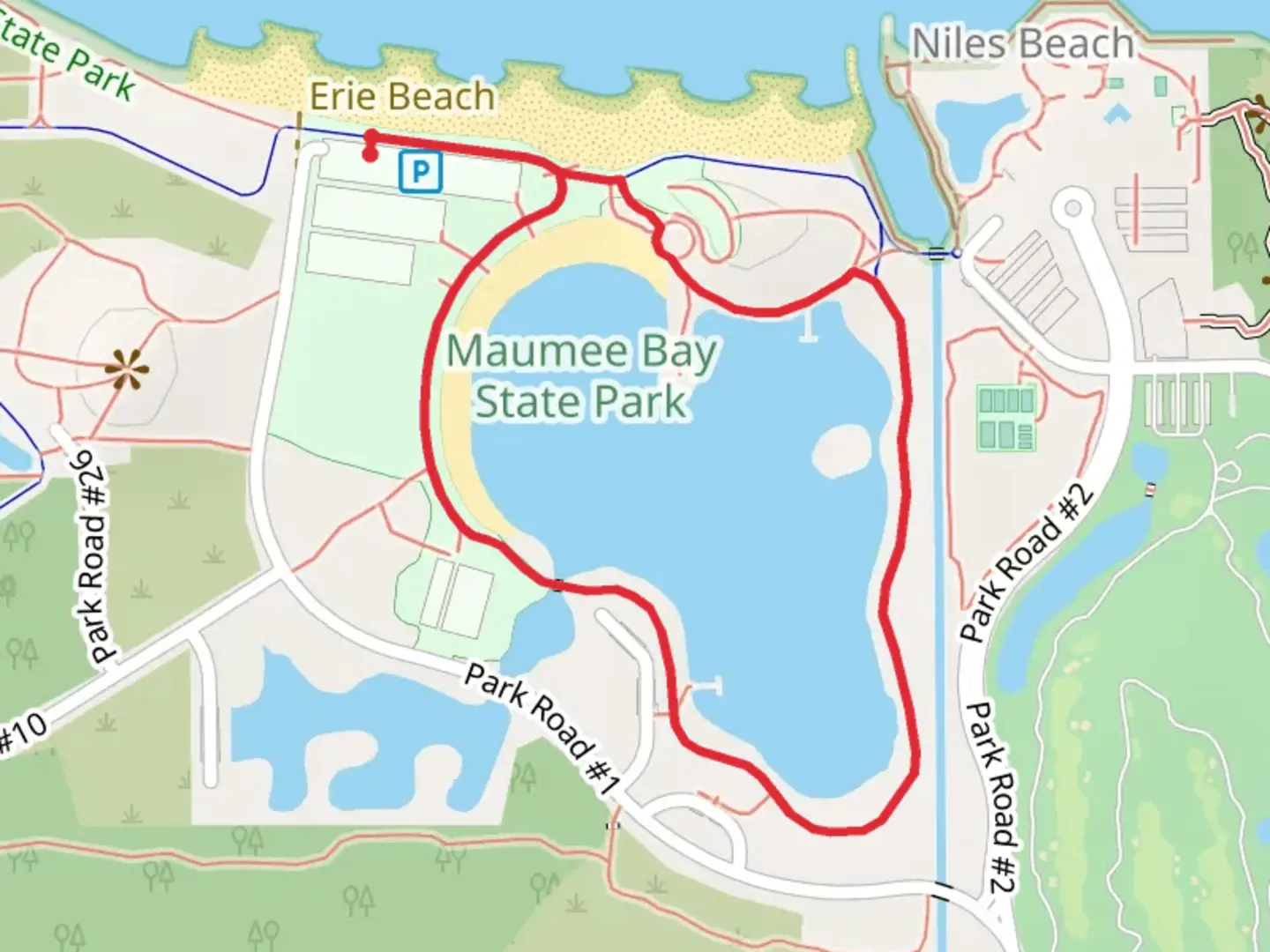 An image depicting the trail Inland Lake Loop and its surrounding area.
